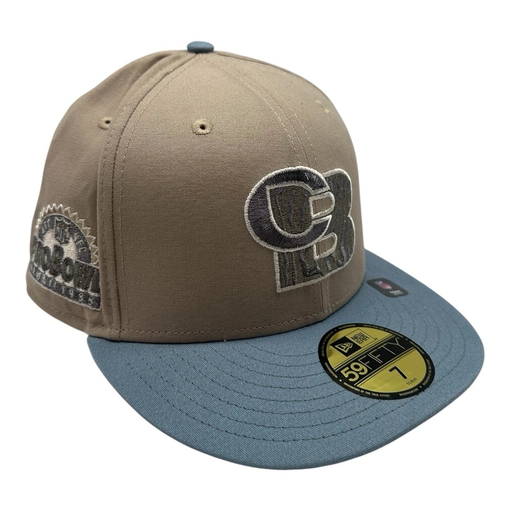New Era 59Fifty Cincinnati Bengals Hat Cap Sz 7 1988 Pro Bowl Patch Beige Blue